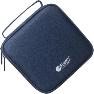 FORE 32 Capacity CD Case for CD/DVD Disc Storage Wallet Organizer Bag Color Blue