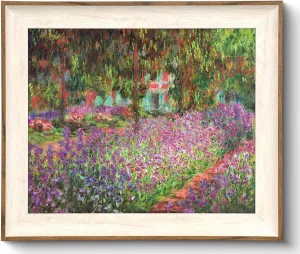 Framed Canvas Wall Art Decor, Vintage Claude Monet Wall Art Prints Aesthetic Room Decor Claude Monet Impressionist Landscape Painting, Monet Garden Flowers Picture Wall Decor Artwork for Living Room Bedroom Home Kitchen - 10x12Inch
