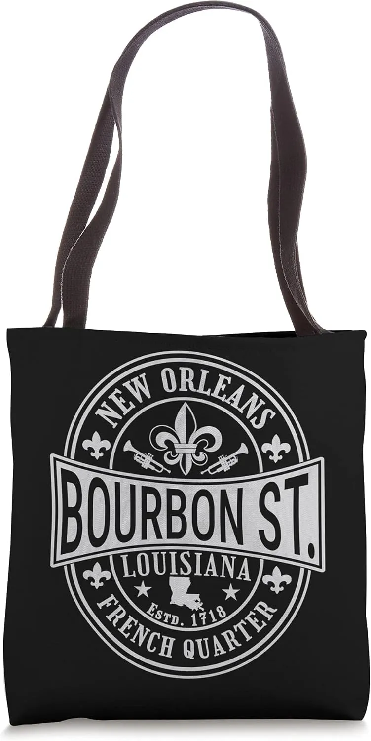 French Quarter Bourbon St New Orleans Souvenir Tote Bag
