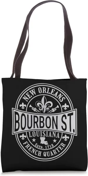 French Quarter Bourbon St New Orleans Souvenir Tote Bag