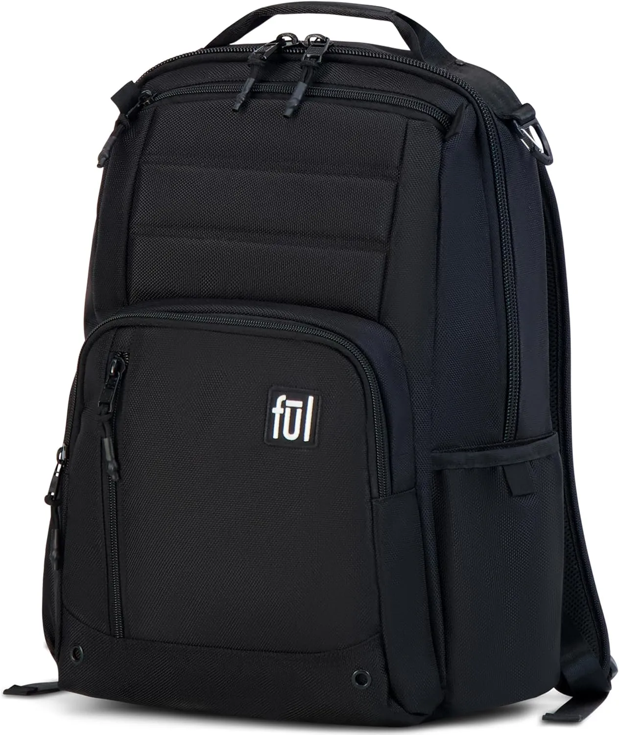 FUL Tactics Collection 15 Inch Laptop Backpack, Phantom Padded Computer Bag for Commute or Travel, Black, One Size