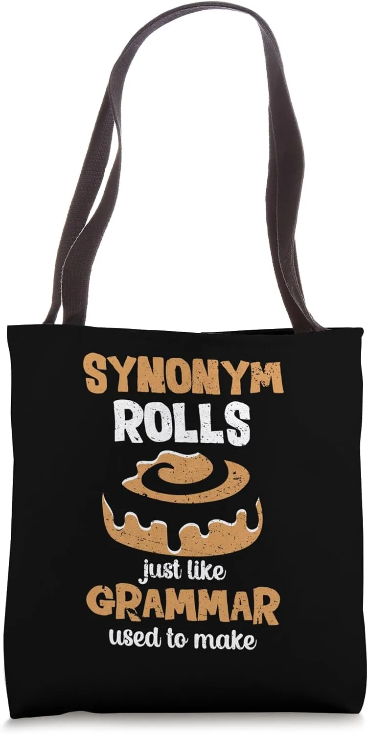 Funny Synonym Rolls Just Like Grammar Used To Make Vintage Tote Bag