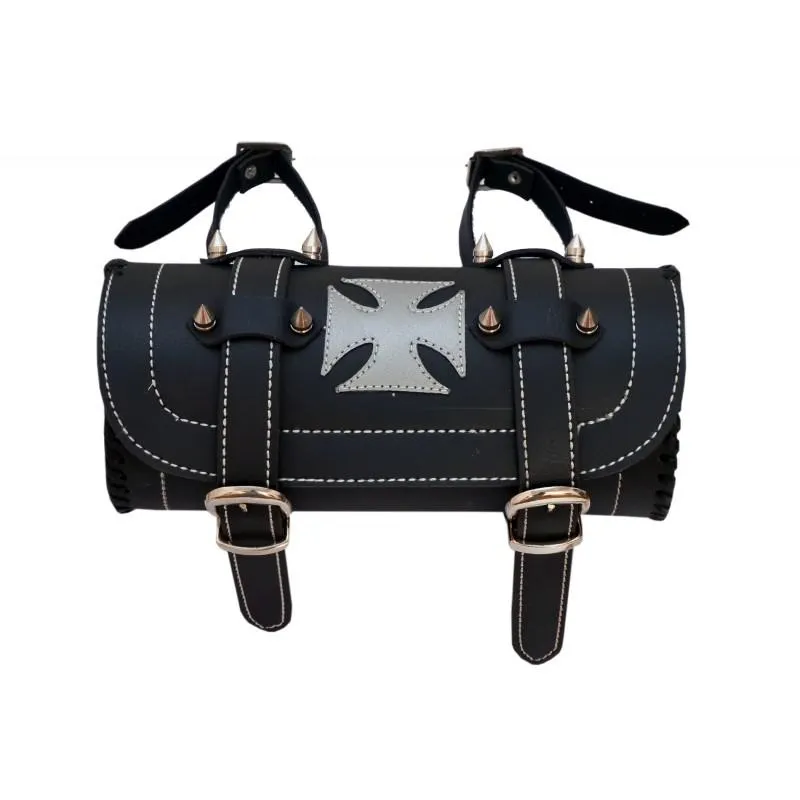 Gallanto Silver Iron Cross Tool Bag Motorbike Motorcycle Chopper