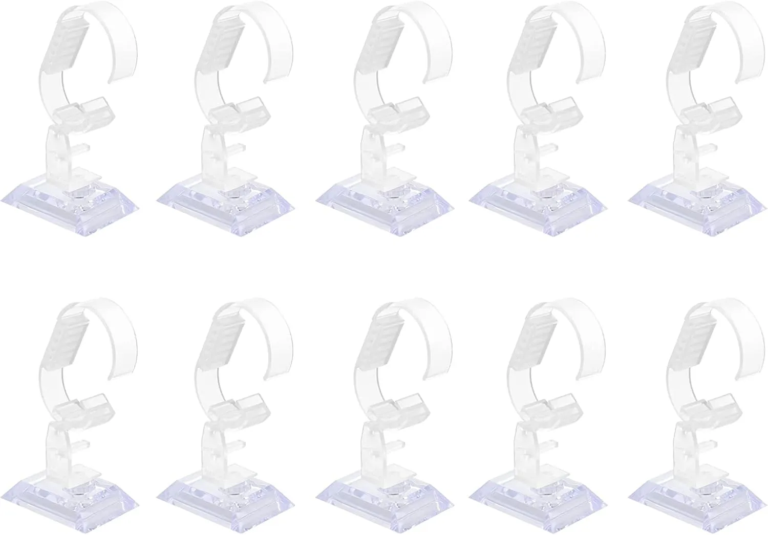 GALPADA 10pcs Transparent Plastic Watch Rack Display Stand for Jewelry Elegant Organizer for Home Decor Protects and Watches from Damage and Scratches