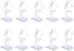 GALPADA 10pcs Transparent Plastic Watch Rack Display Stand for Jewelry Elegant Organizer for Home Decor Protects and Watches from Damage and Scratches