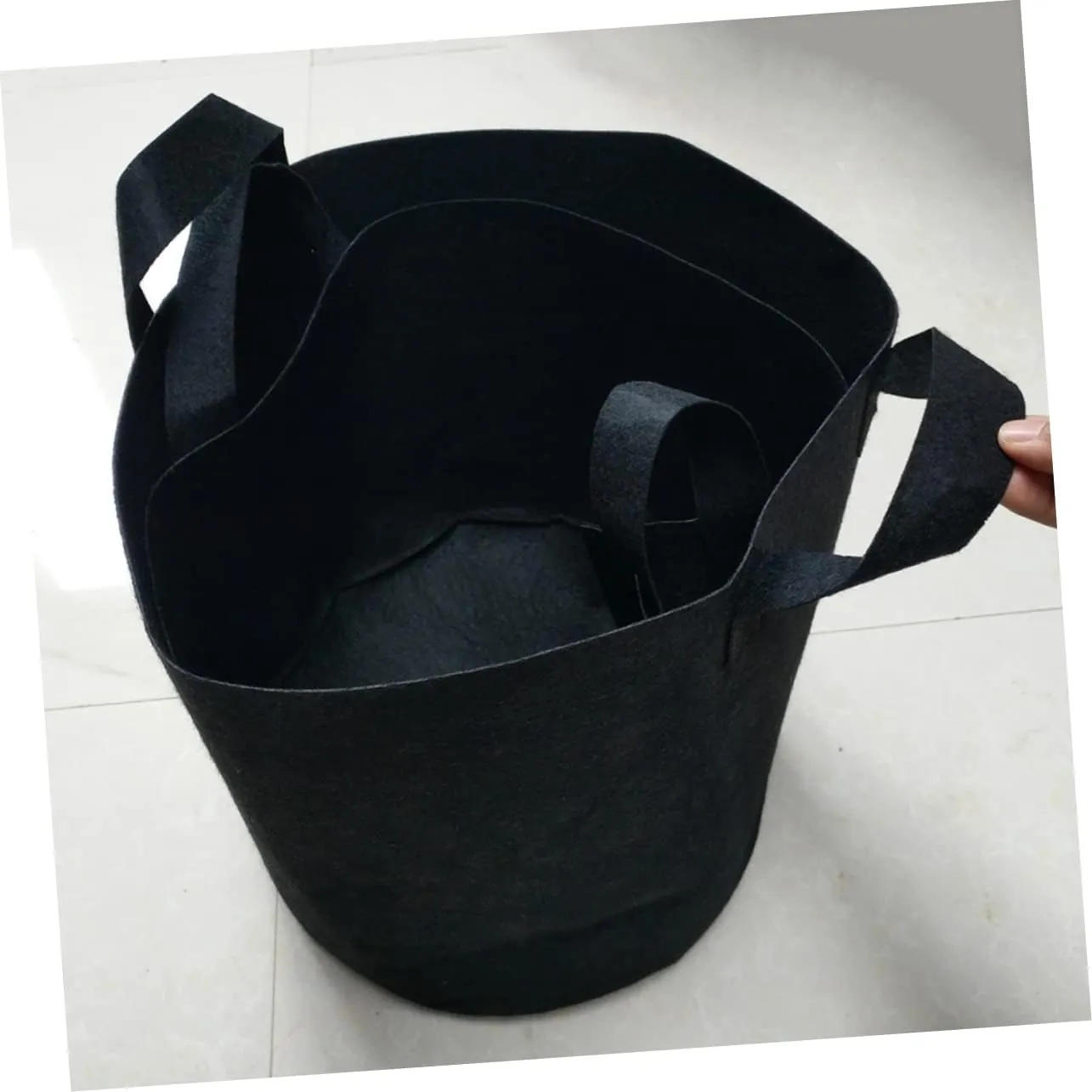 Garden Bag for Growing Vegetables 5pcs 22x25x25cm Plant Grow Bags Weatherproof Easy to Use Black