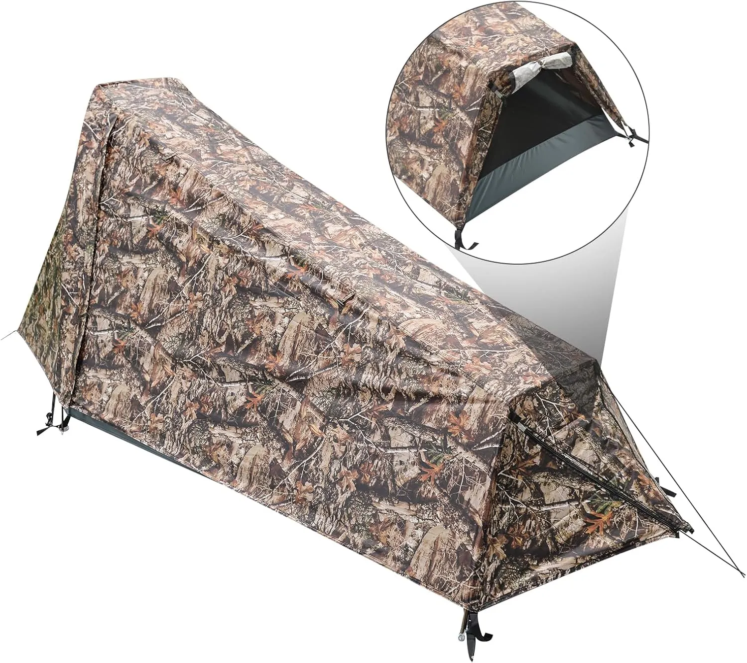 GEERTOP Ultralight Bivy Tent for 1 Person 3 Season Waterproof Single Person Backpacking Tent for Camping Hiking Backpack Travel Outdoor Survival Gear