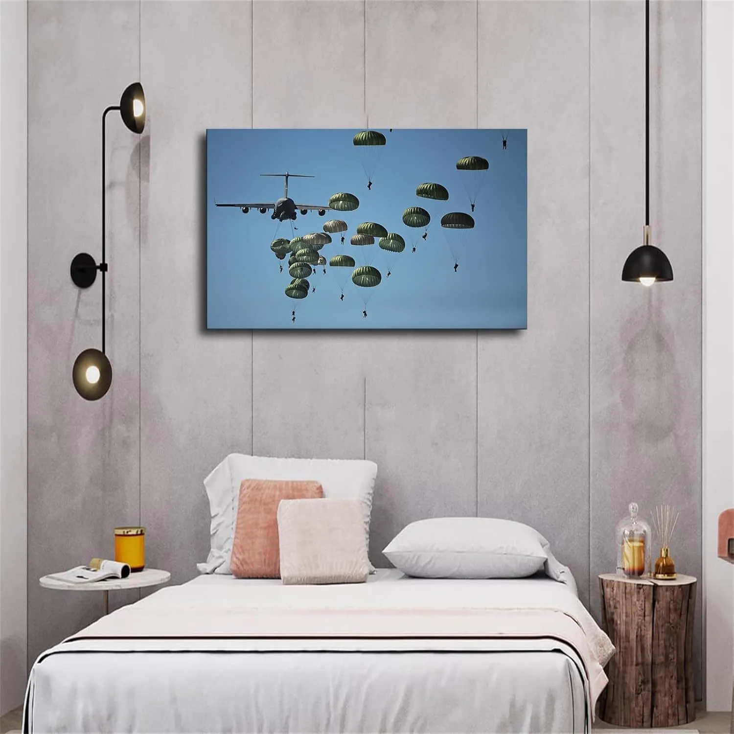 Generic 82ND Us Army Airborne Poster Picture HD Canvas Print Poster Art Canvas Print Wall Decor Room Living Room Hallway Kitchen Decor Gift (16×24inch No Framed)