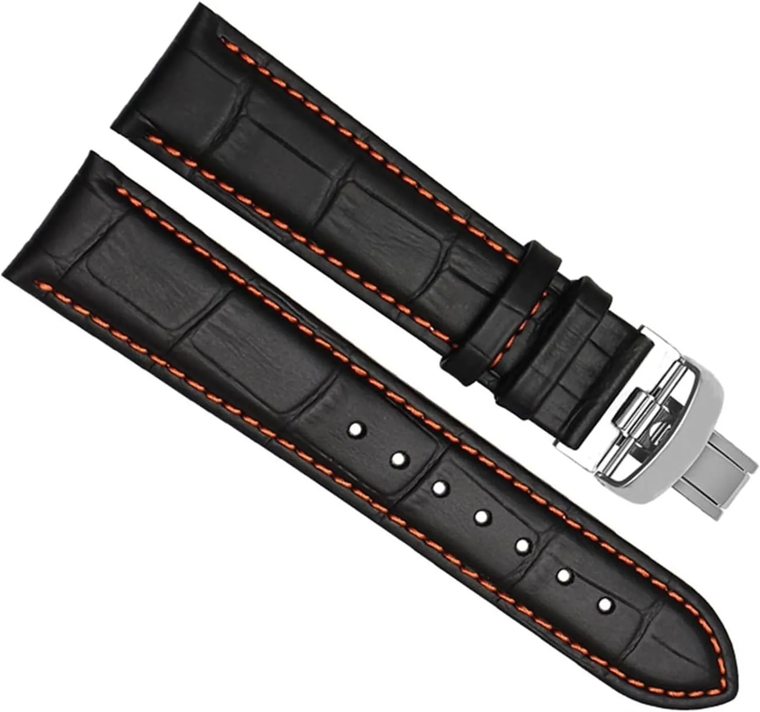 Genuine Leather watchband for Mido Multifort M005 M005930 Series Wristband with stainless Steel Butterfly Buckle