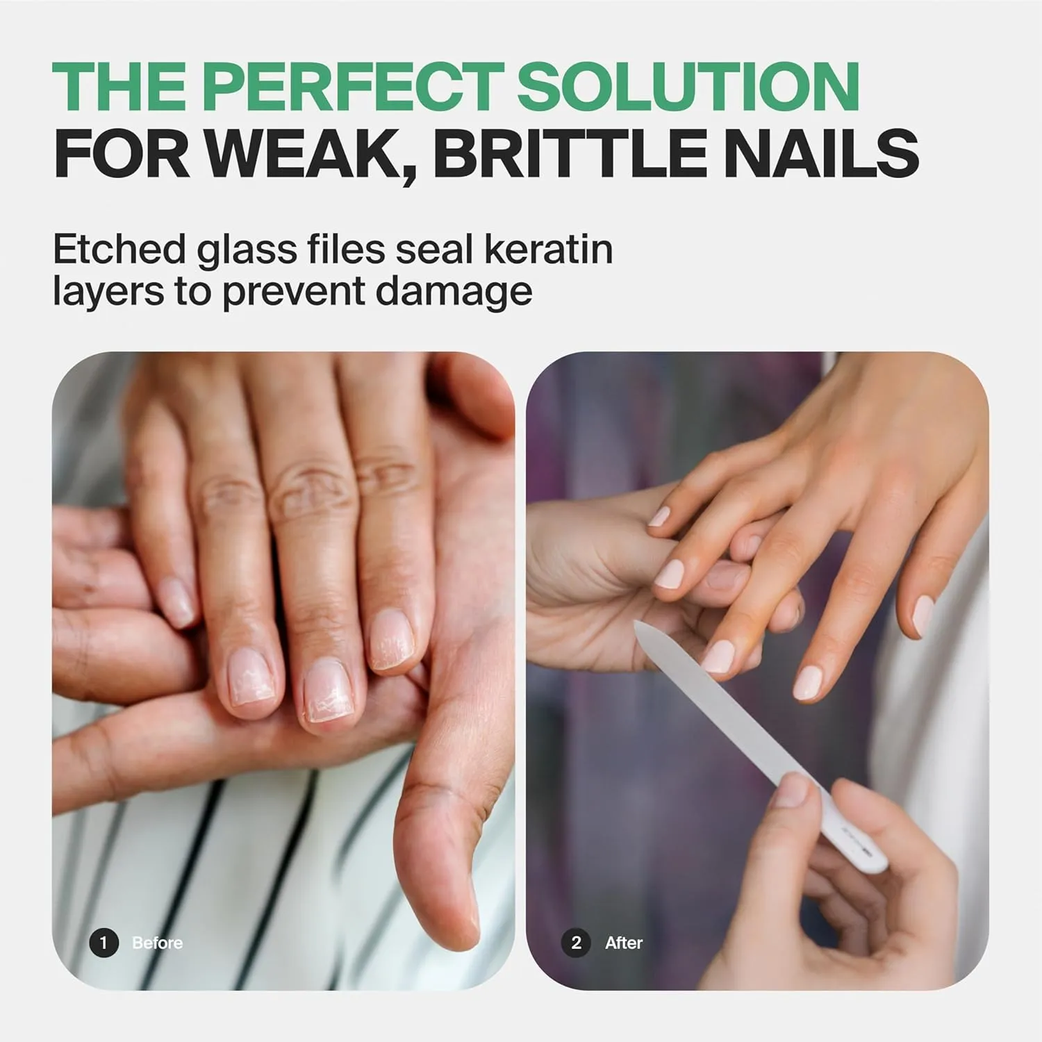 GERMANIKURE Czech Crystal Glass Nail File in Suede Leather Case - More Glitter Less Bitter - Professional Manicure & Pedicure Products for Smooth Easy Shaping of Natural Nails