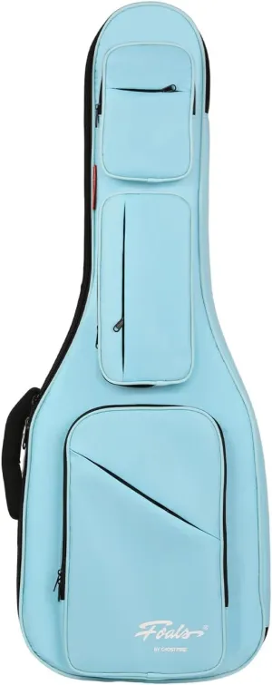 GHOSTFIRE FOALS Phantom Series Guitar Case Colorful Guitar Gig Bag Super thick with Storage Space (LightBlue, Headless Guitar)
