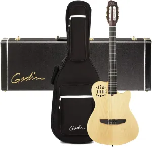 Godin Multiac Series-ACS Guitar (Slim Nylon) (032167), Godin V1095 MultiAc Case Bundle