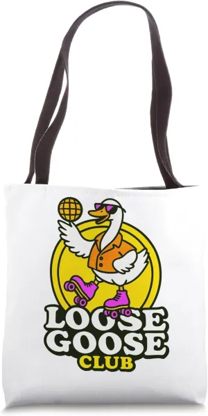 Goose Roller Disco Funny Retro Loose Groove Tote Bag