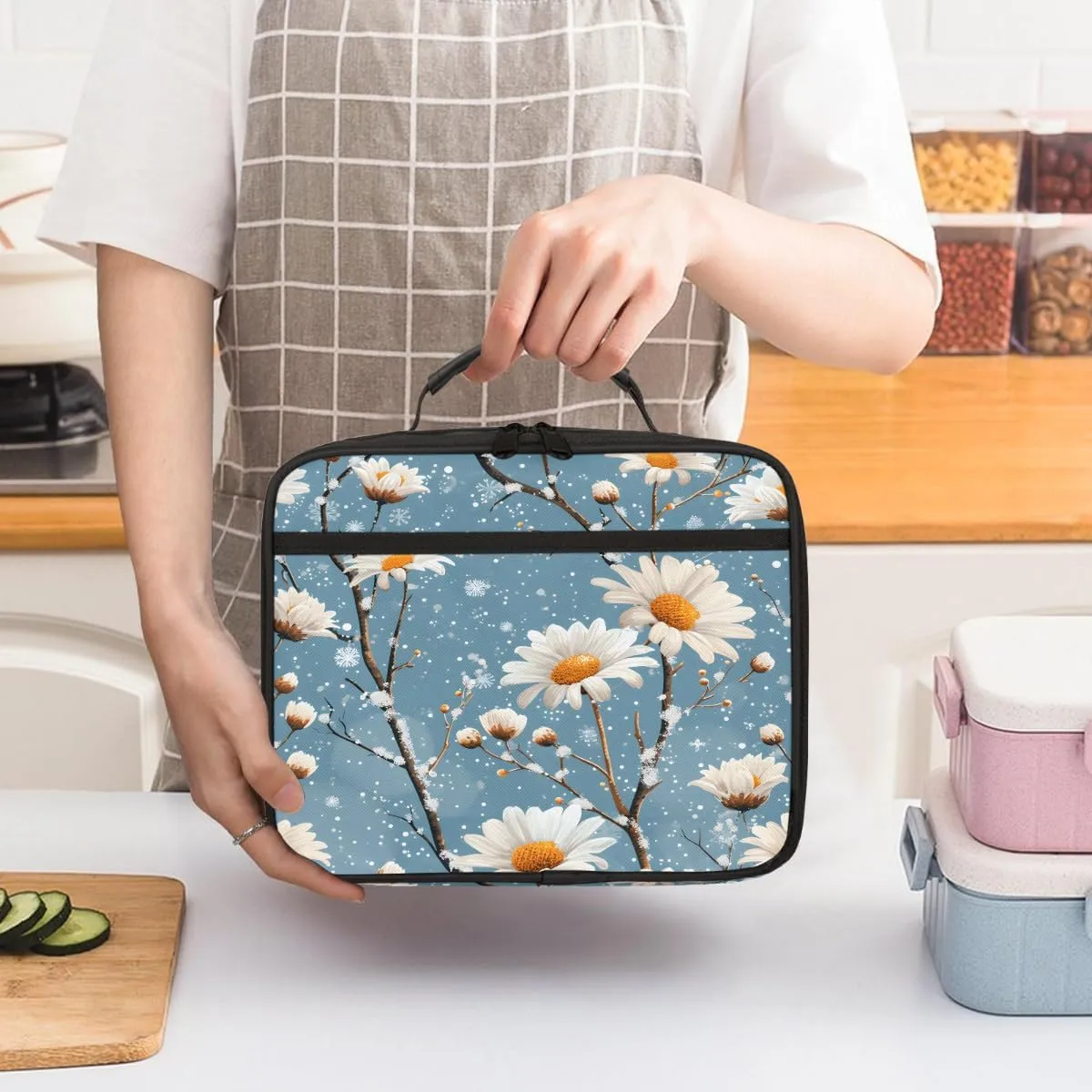 Gossamer Flower Kids Lunch Box Lush Flower Insulated Lunch Tote Bag Portable Lunch Cooler Leakproof Cooler Back To School Meal Tote For Boys Girls Travel Picnic