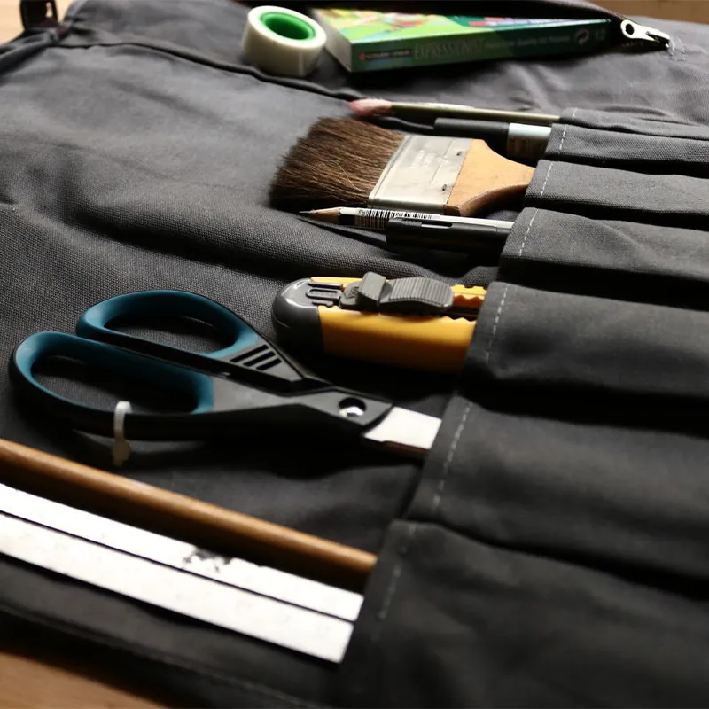 Gouache Russel Waxed Canvas Tool Roll Kit