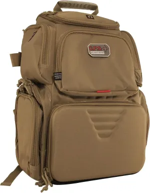 G.P.S. Handgunner Range Backpack With Foam Cradle For 4 Handguns, Durable Pistols, Ammo & Shooting Accessories Storage