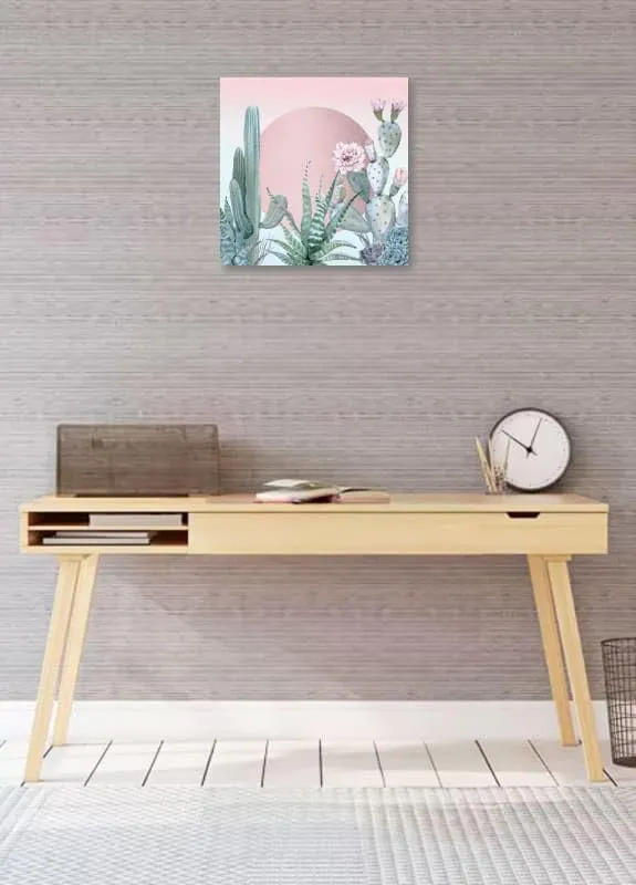 GRANDART.COM - Desert Sunset Cactuses and Succulents - Canvas Wall Art By Nature Magick