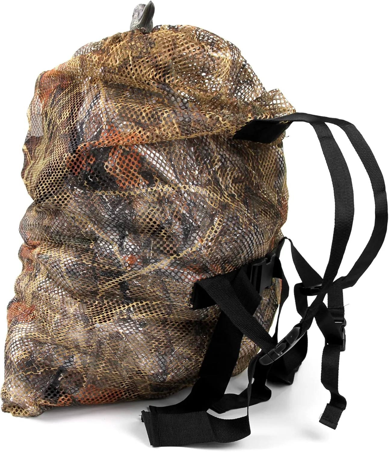GUGULUZA Larger Camo Mesh Decoy Bags with Adjustable Shoulder Straps - Duck Decoys Storage Backpack for Goose Turkey Waterfowl Hunting (L Size)