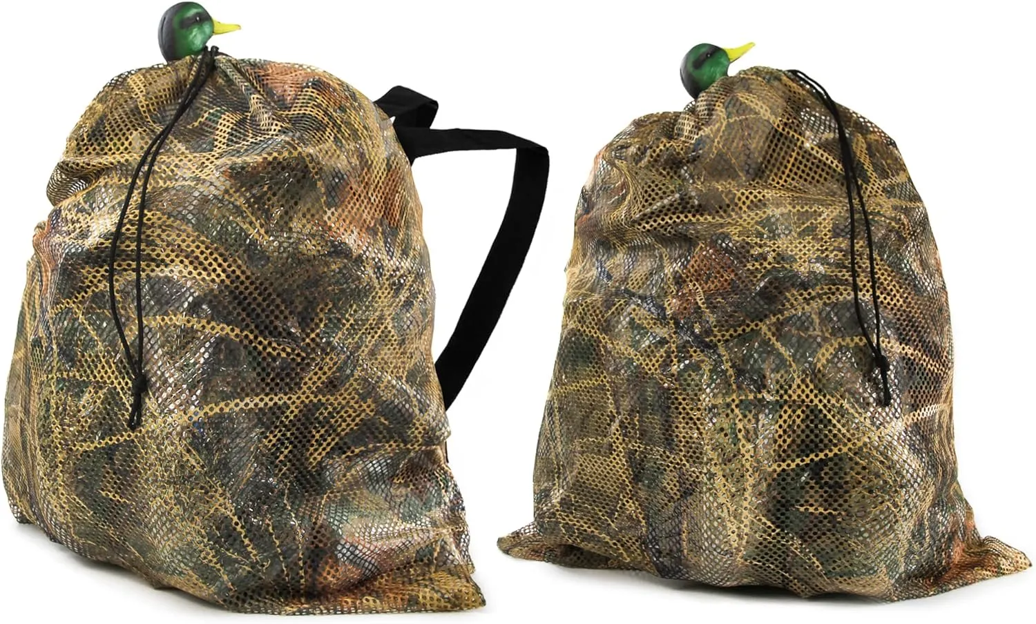 GUGULUZA Mesh Decoy Bags, Green/Camo Duck Decoy Bag for Goose/Turkey/Waterfowl/Pigeon, Light Weight Carrying Storage Backpack for Hunting