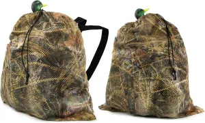 GUGULUZA Mesh Decoy Bags, Green/Camo Duck Decoy Bag for Goose/Turkey/Waterfowl/Pigeon, Light Weight Carrying Storage Backpack for Hunting