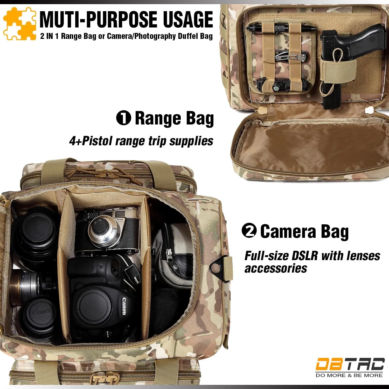 Gun Case Bag Large | Tactical 4  Pistol Bag Firearm Shooting Case with Lockable Zippers for Shooting Range Outdoor Hunting | 2x Removable Dividers Included