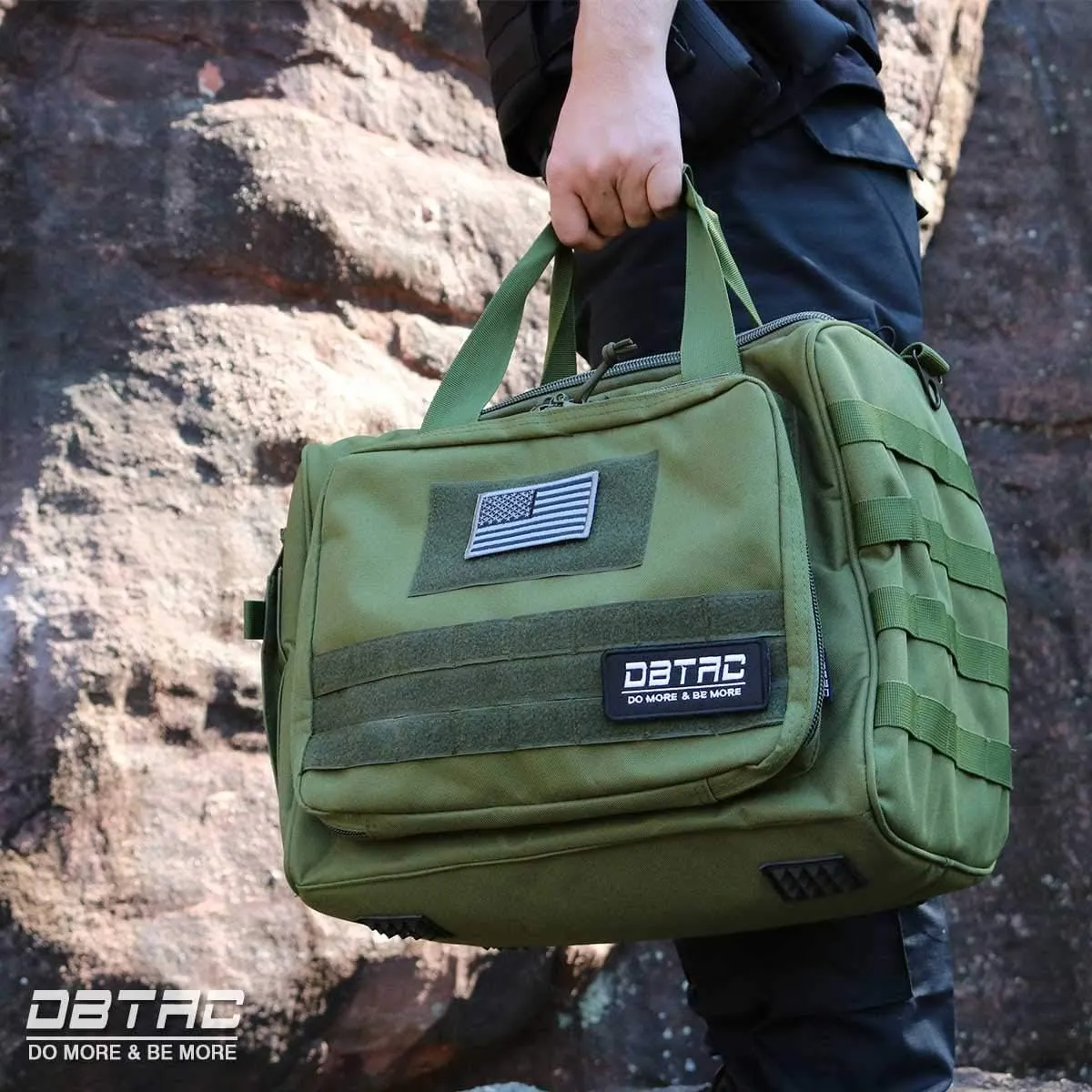 Gun Case Bag Large | Tactical 4  Pistol Bag Firearm Shooting Case with Lockable Zippers for Shooting Range Outdoor Hunting | 2x Removable Dividers Included