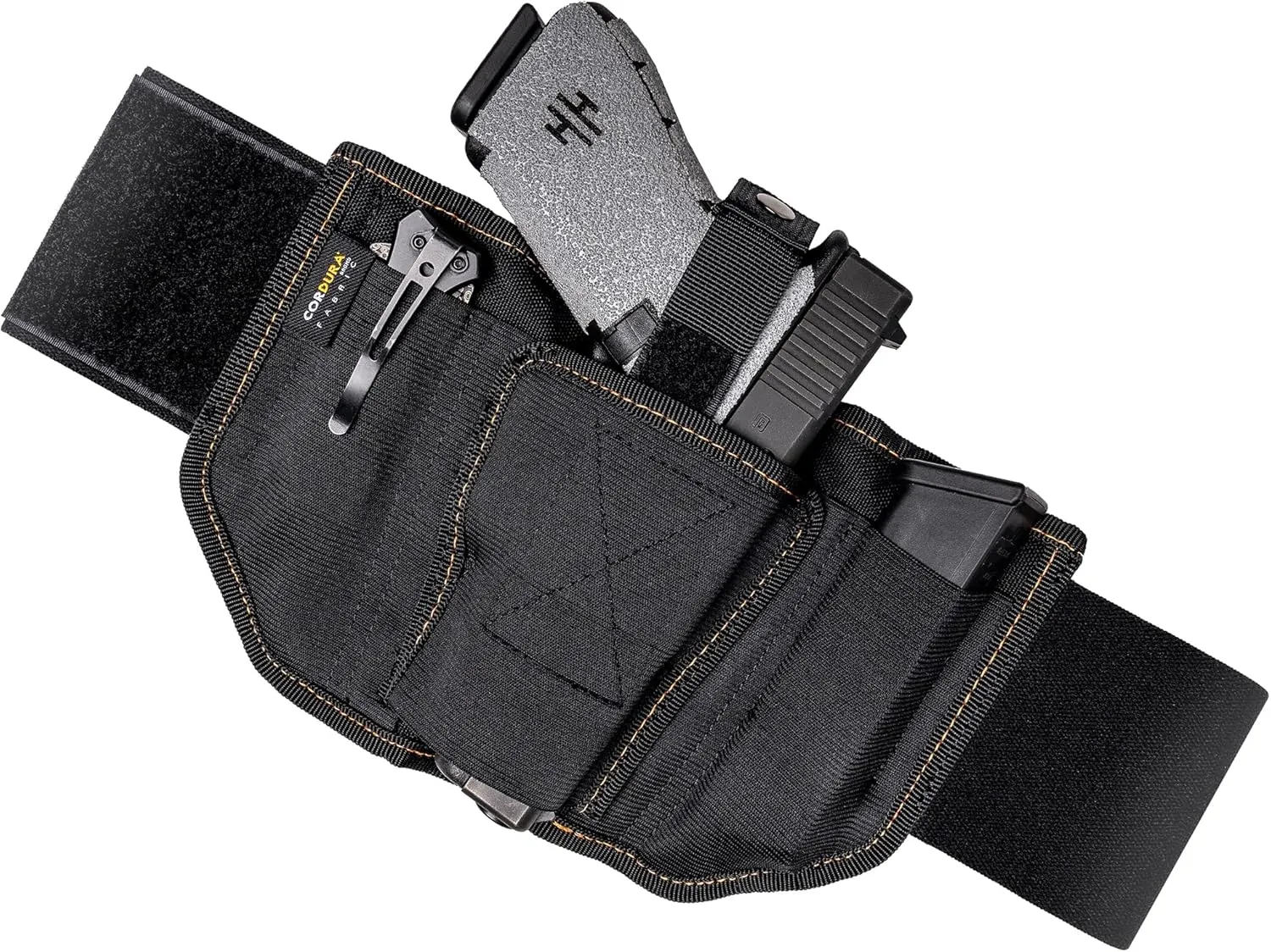 Gun Holster – Comfortable Gun Holster for Women – Belly Band Holster – IWB Holster with Built-in Double Mag Pouch — Gun Accessories for Women — Gun Belly Holster
