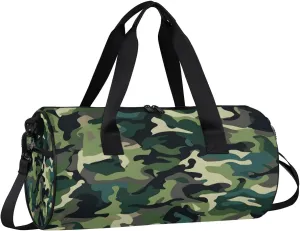 Gym Bags for Men Women Camouflage Color Sports Duffel Bags Carry On Travel Duffle Bag with Detachable Adjustable Shoulder Strap Overnight Weekender Bag