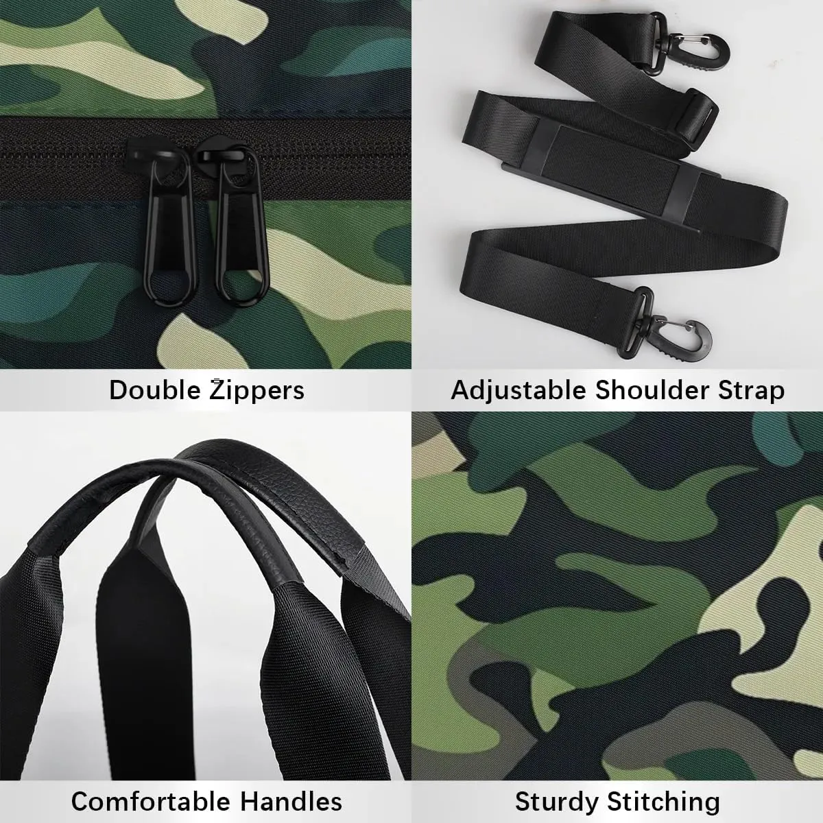 Gym Bags for Men Women Camouflage Color Sports Duffel Bags Carry On Travel Duffle Bag with Detachable Adjustable Shoulder Strap Overnight Weekender Bag