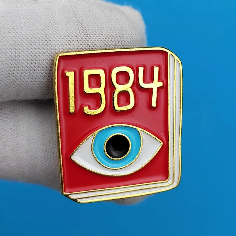 Handcrafted 1984 Turkish Evil Eye Brooch: Elegant Metal Pin for Backpacks & Clothing