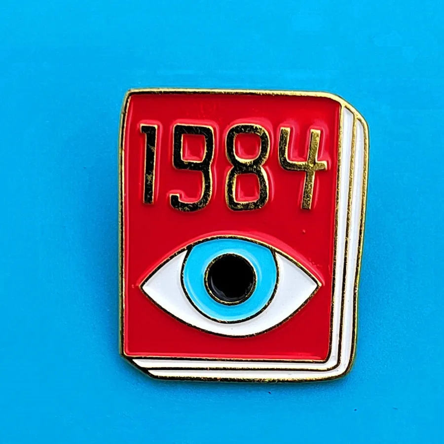 Handcrafted 1984 Turkish Evil Eye Brooch: Elegant Metal Pin for Backpacks & Clothing