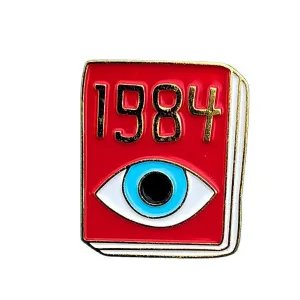 Handcrafted 1984 Turkish Evil Eye Brooch: Elegant Metal Pin for Backpacks & Clothing