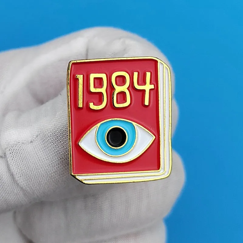 Handcrafted 1984 Turkish Evil Eye Brooch: Elegant Metal Pin for Backpacks & Clothing