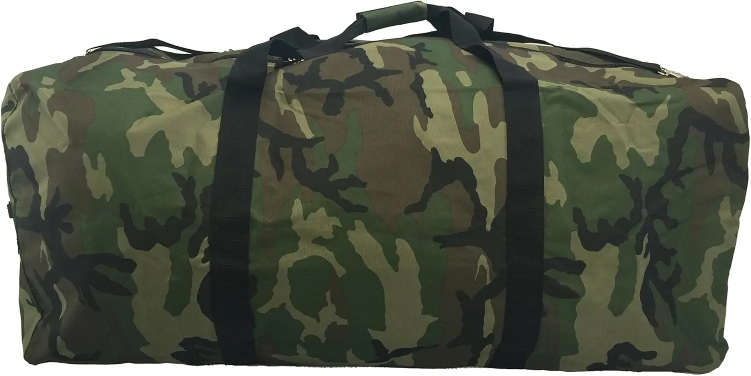 Heavy Duty Cargo Duffel Large Sport Gear Drum Set Equipment Hardware Travel Bag Rooftop Rack Bag (36" x 17" x 17", Camouflage)