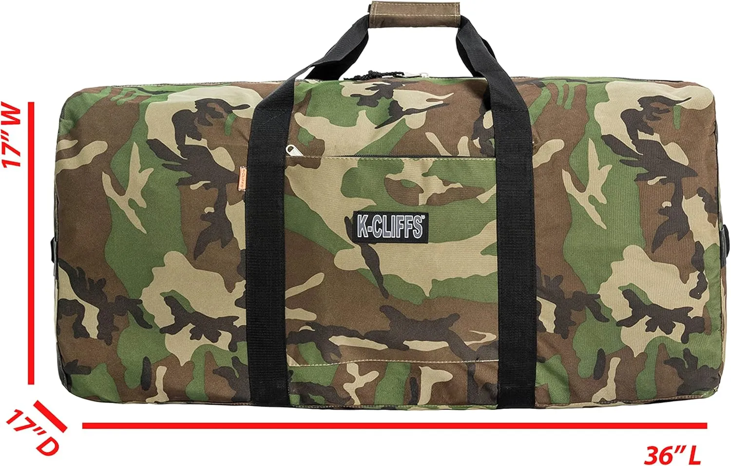 Heavy Duty Cargo Duffel Large Sport Gear Drum Set Equipment Hardware Travel Bag Rooftop Rack Bag (36" x 17" x 17", Camouflage)