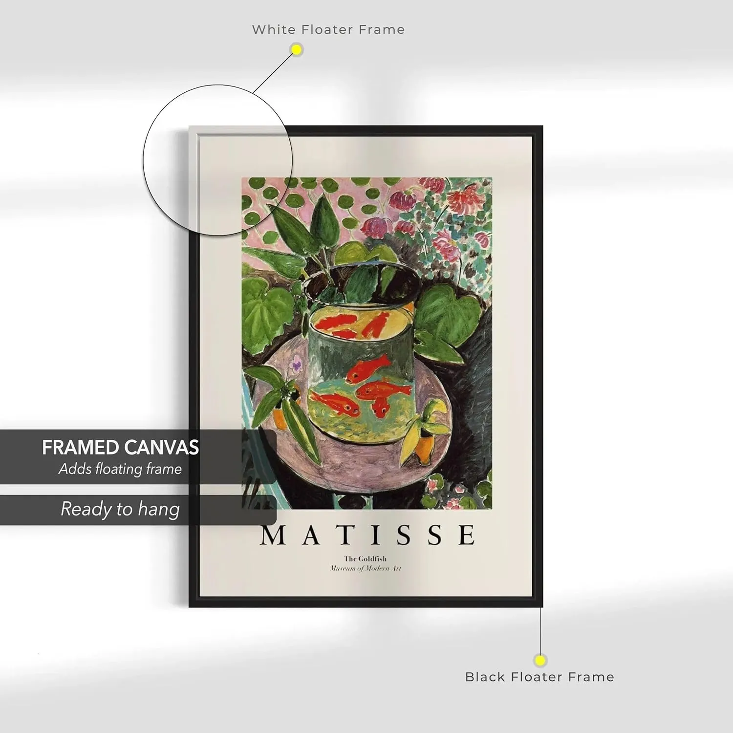 Henri Matisse “The Goldfish” Canvas Wall Art | Impressionist Poster Print | Modern Exhibition Art Reproduction