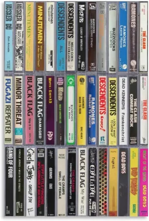 HEOVI 70’s & 80’s Punk Rock Hardcore Rock & Roll Cassettes Art Wall Decoration Poster Family Bar Restaurant Garage Cafe Art Sign Gift Unframe-style 20x30inch(50x75cm)
