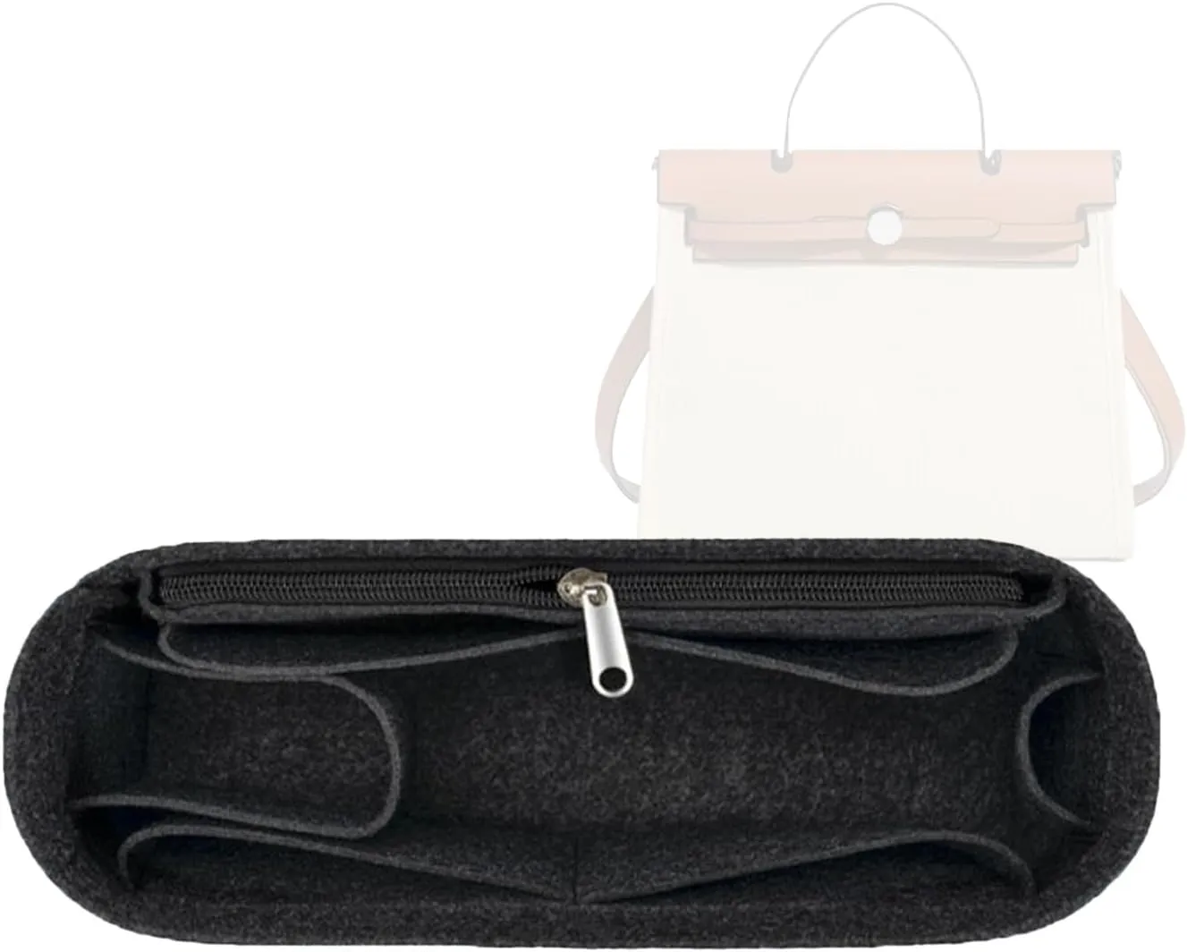 Hermes Birkin 31 Purse Organizer - Felt Insert Bag Organizer for Women - Black