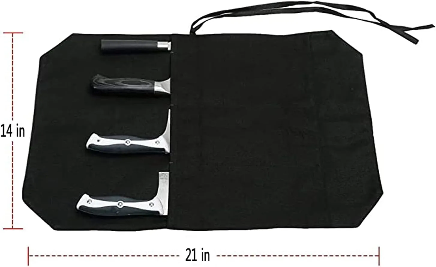 HERSENT Chef's Knife Roll Bag,Portable Travel Chef Knife Case Carrier Storage Bag with 4 Slots Best Gift for Pro Chef or Culinary Enthusiasts Men Women