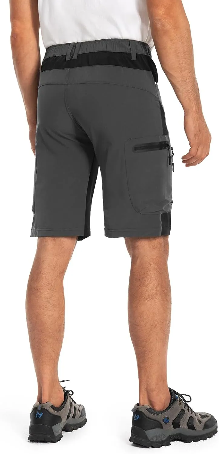 Hiauspor Mens Hiking Cargo Shorts Lightweight Water-Resistant Quick Dry Stretch for Casual Golf Fishing Tactical Bike Outdoor