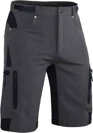 Hiauspor Mens Hiking Cargo Shorts Lightweight Water-Resistant Quick Dry Stretch for Casual Golf Fishing Tactical Bike Outdoor