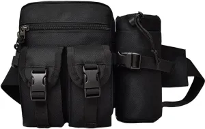 Hiking Waist Fanny Pack With Water Bottle Holder Running Waist Hip Belt Bag Motorcycle Bike Pouch Shoulder Bag