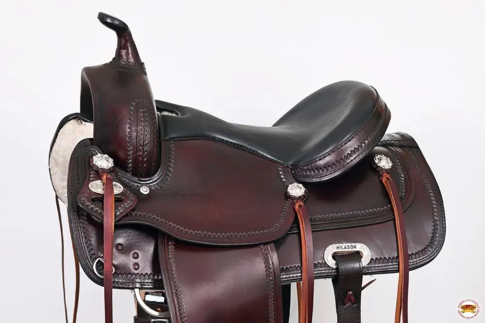 HILASON Western Draft Horse Trail Pleasure American Leather Saddle | Horse Saddle | Western Saddle | Draft Horse Saddle | Saddle for Horses | Horse Leather Saddle