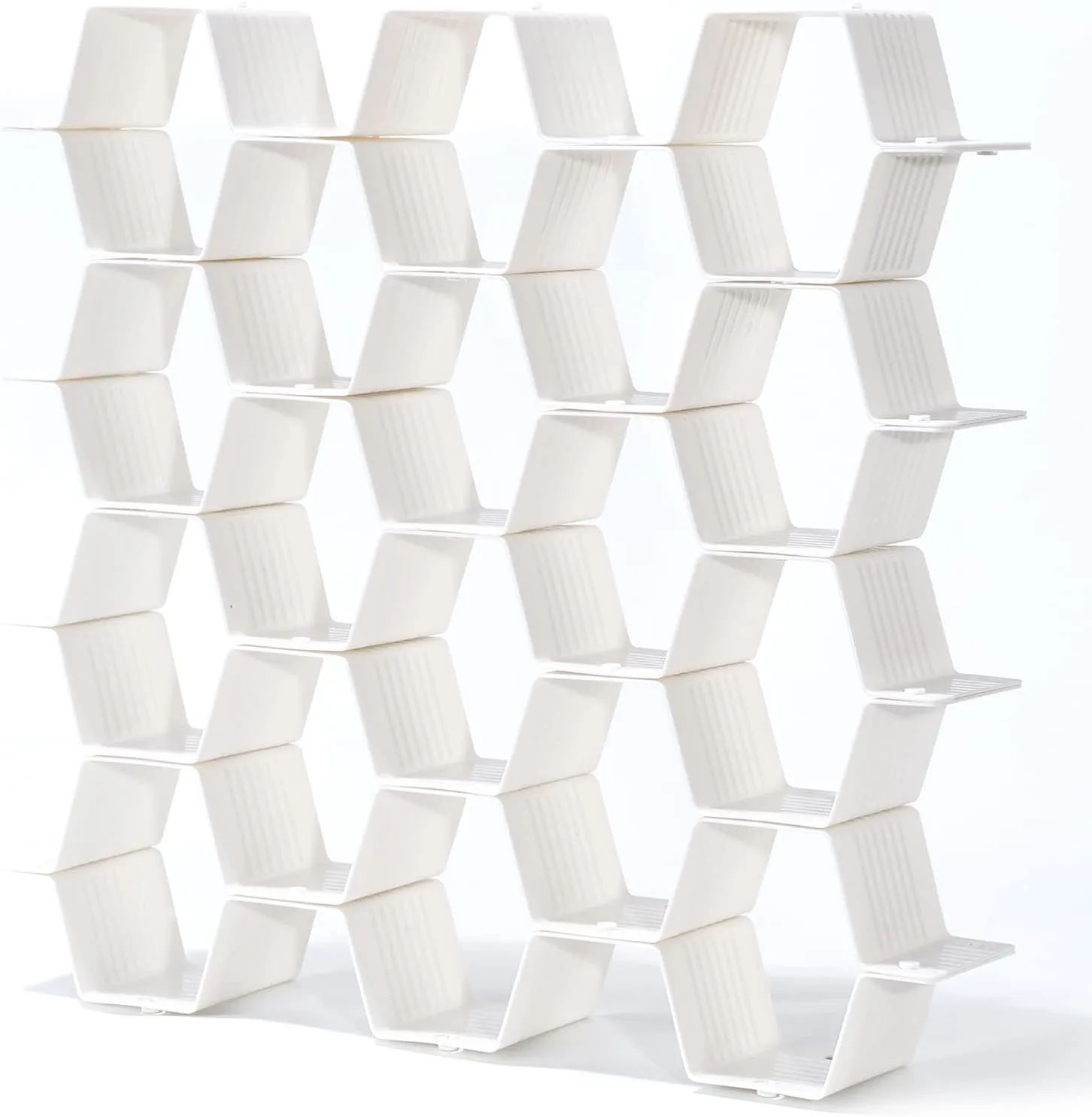Honeycomb drawer organizer and divider, underwear, socks, tie sorter, office supplies and sundry sorting 32 pieces (White)
