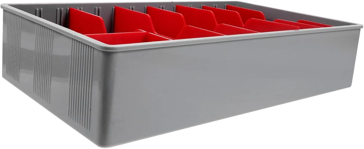Housoutil 5-Compartment Cashier Box Money Drawer Trays for Cash Coin Organizer for Drawer Shop Cash Till Insert