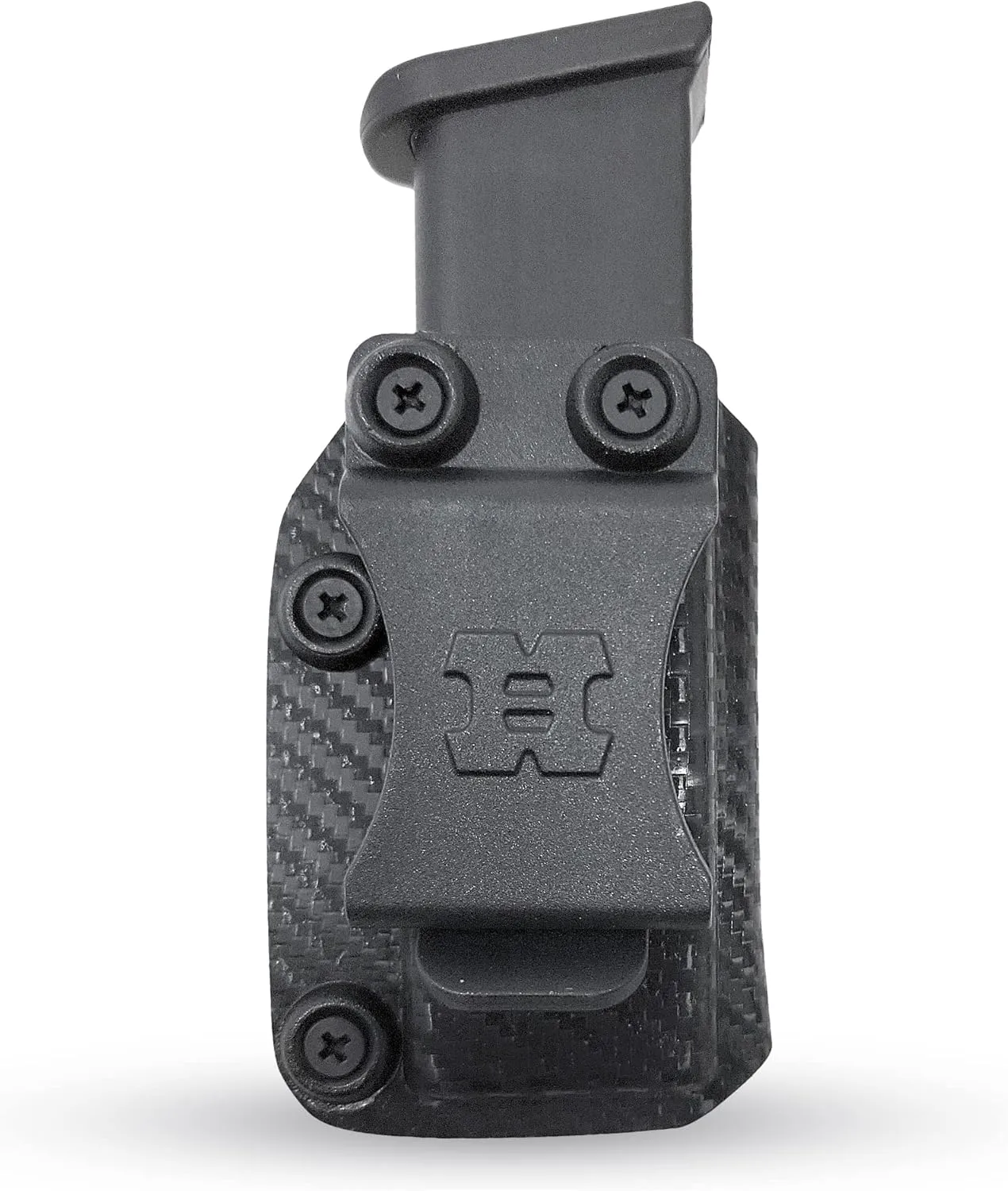 Houston Gun Holsters IWB OWB Kydex Magazine Pouch Case by | Concealment Tactical Multi Use Holster Belt Loop for Pistol Inside The Waistband Fits Single Mag Double Stack 43 / 43X 9 mm