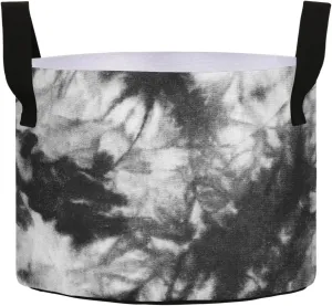 Humming Bird, White Roses and Peonies with Leaves on Black Grow Bags, Planter Pot with Sturdy Handles Heavy Duty Thickened Felt Cloth Pots Container for Garden Flowers Vegetables 10 Gal