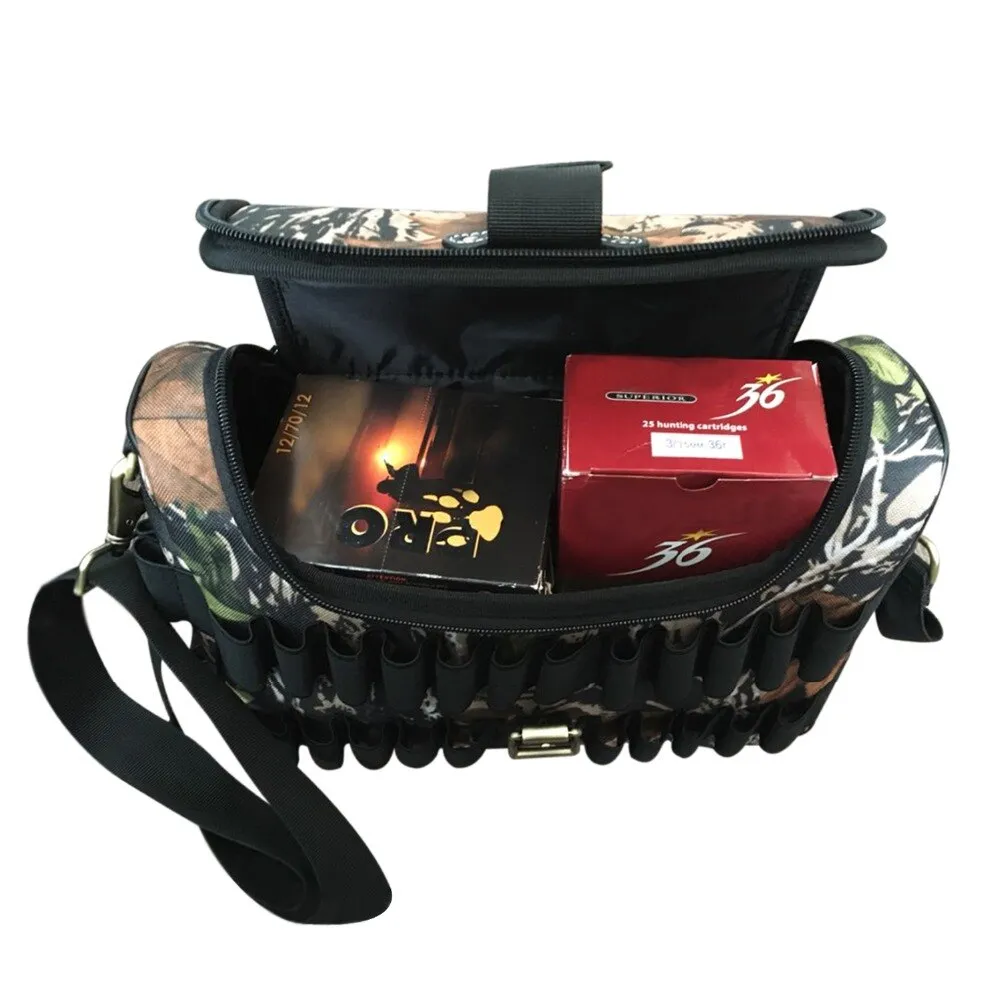 Hunting Shooting Shotgun Cartridge Bag Camouflage 12GA Holds 100 Shells for Hunting Gun Accessories
