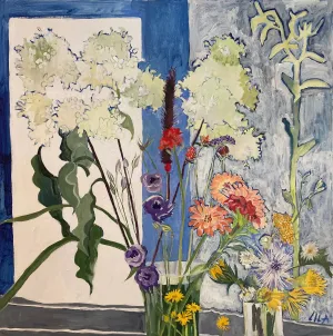 Hydrangea C-LB345 Acrylic Painting by Lila Bacon 07-2020 30x30