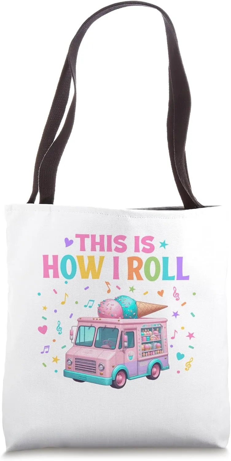 Ice Cream Truck Funny Nostalgic Costume Tote Bag
